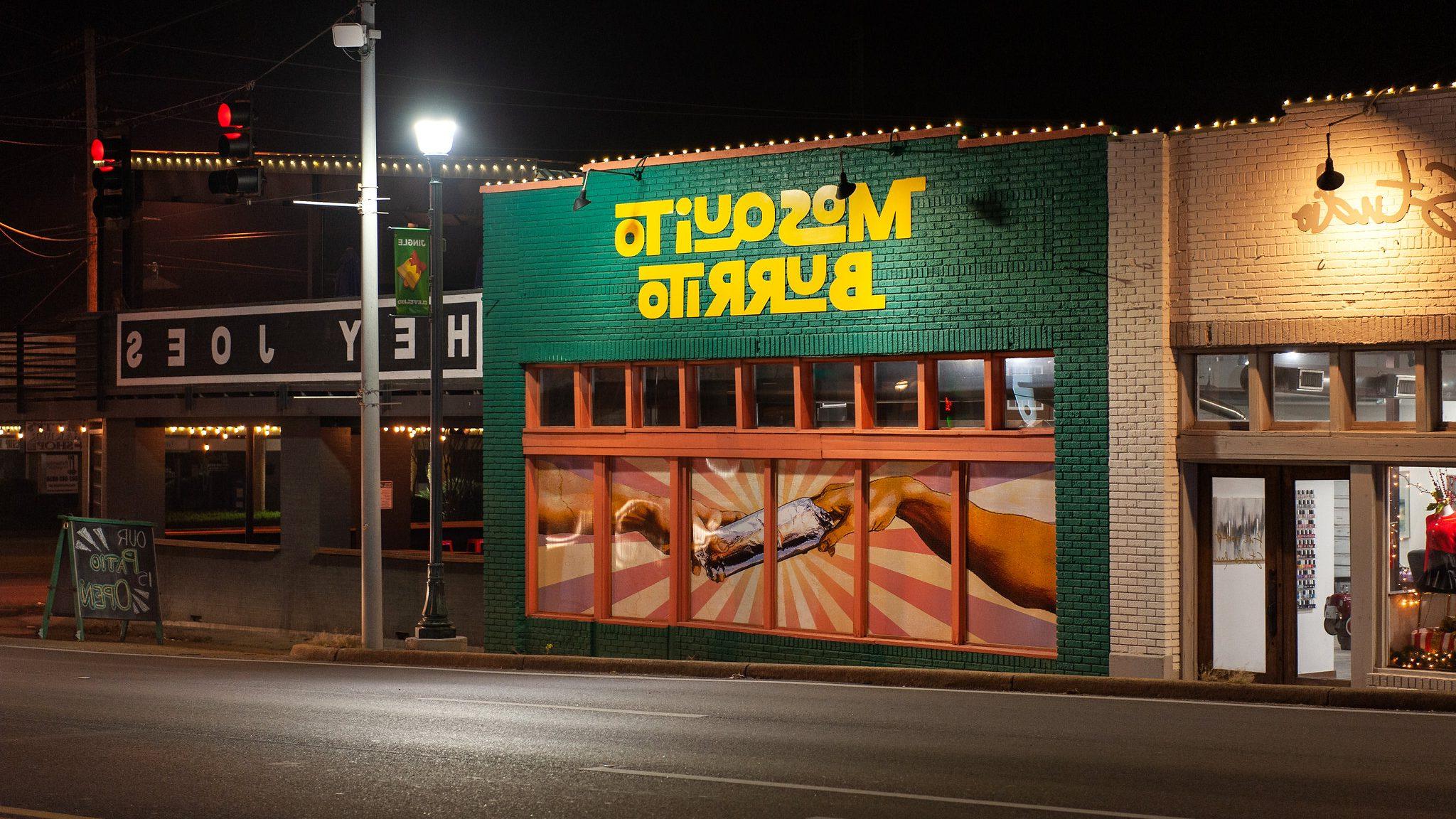 Exterior view of Mosquito Burrito Restaurant